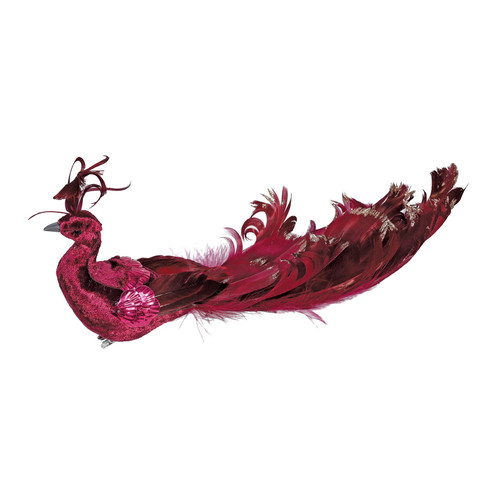 Burgundy Velvet Peacock (26cm) 