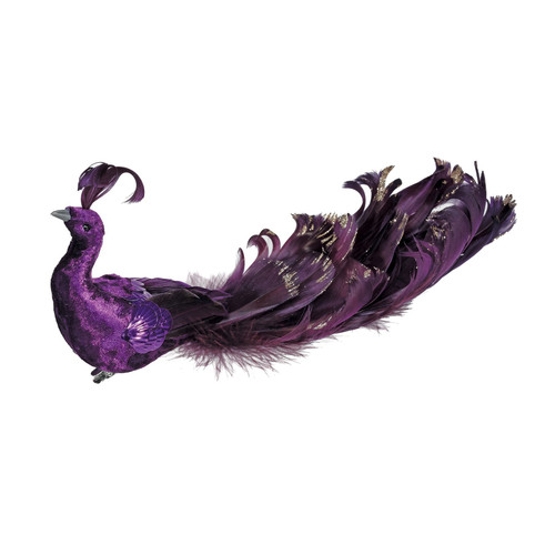 Purple Velvet Peacock (26cm) 
