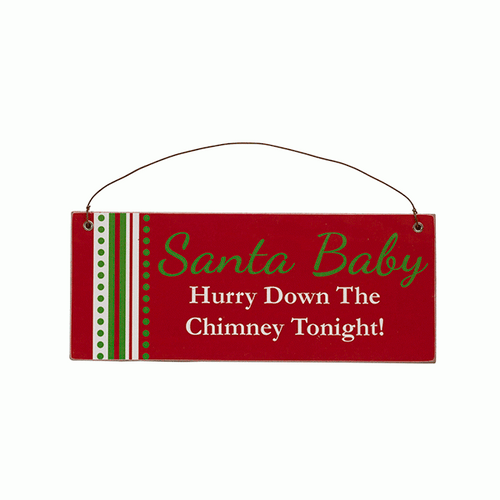 Large Christmas Wall Plaque - Santa Baby Large Christmas Wall Plaque - Santa Baby