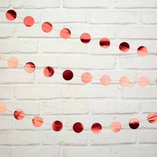 Red Foil Circle Garland Red Foil Circle Garland