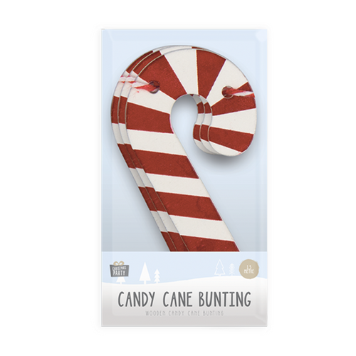 Wooden Candy Cane Bunting (1.5m) Wooden Candy Cane Bunting (1.5m)