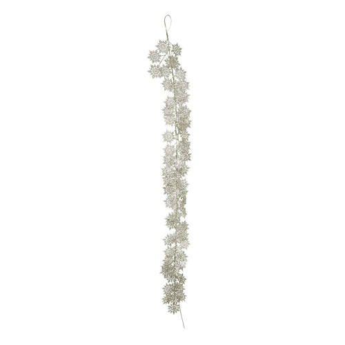 Gold Glitter Snowflake Garland (180cm) 