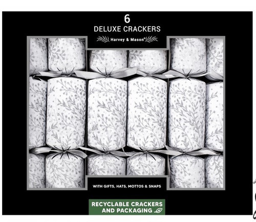 6  Deluxe Winter Glitter Crackers (13.5 Inch)