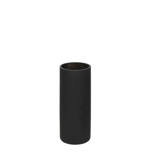 Matt Black Glass Cylinder Vase (25cm) 