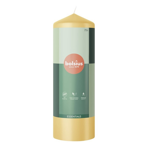 Bolsius Oat Beige Essential Pillar Candle (200mm x 58mm) Bolsius Oat Beige Essential Pillar Candle (200mm x 58mm)