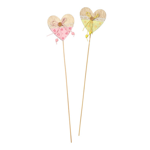 Heart Wooden Picks (Pack of 10) Heart Wooden Picks (Pack of 10)