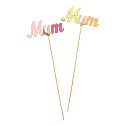 Mum Wooden Picks (Pack of 10) 