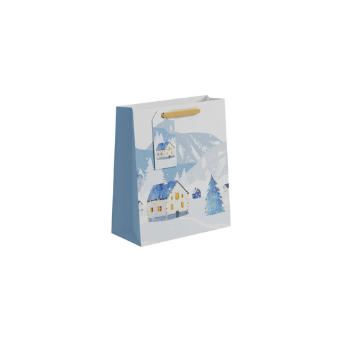 Snowy House Scene Gift Bag (Medium) Snowy House Scene Gift Bag (Medium)
