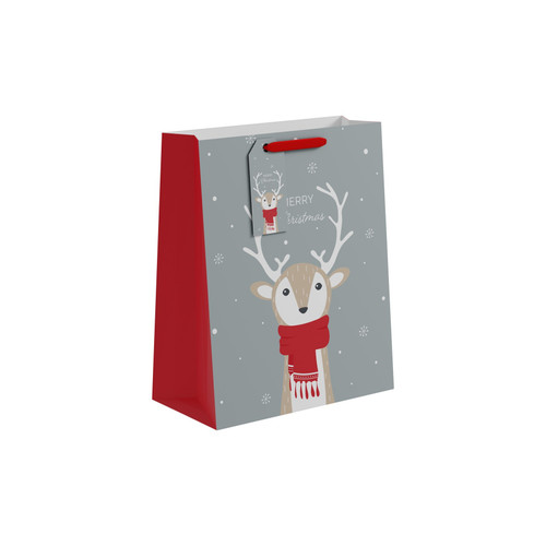 Merry Christmas Reindeer Gift Bag (Large) Merry Christmas Reindeer Gift Bag (Large)