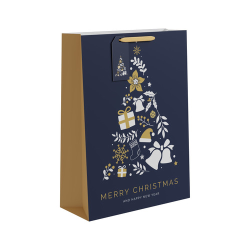 Blue & Gold Christmas Tree Gift Bag (Extra Large) Blue & Gold Christmas Tree Gift Bag (Extra Large)
