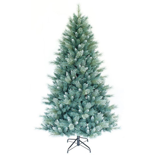 Flocked Christmas Tree with Metal Stand (6ft)