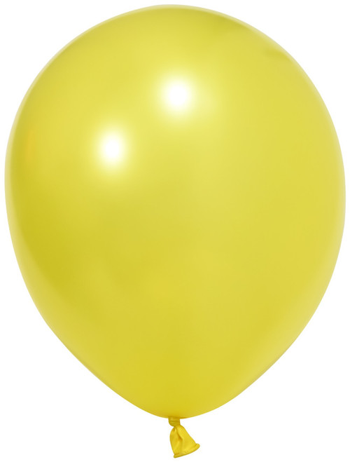 Yellow Metallic Latex Balloon 10inch (Pack of 100)