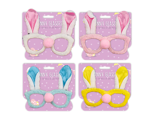 Easter Bunny Novelty Glasses (Assorted)