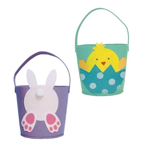 Large Assorted Easter Felt Bucket Large Assorted Easter Felt Bucket