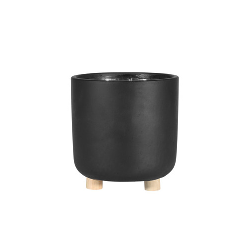 Moda Black Footed Planter (13cm x 12cm) Moda Black Footed Planter (13cm x 12cm)