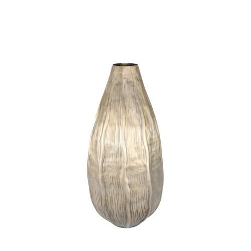 Antique Silver Eros Pod Vase (H42 x Dia19.5cm) Antique Silver Eros Pod Vase (H42 x Dia19.5cm)