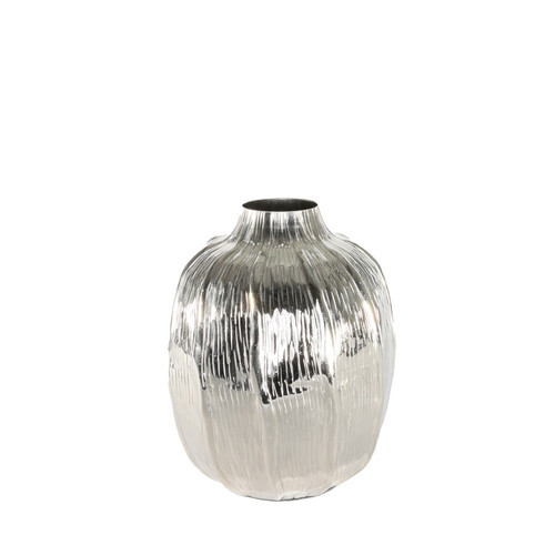 Silver Eros Poppy Vase (H26 x Dia20cm) Silver Eros Poppy Vase (H26 x Dia20cm)