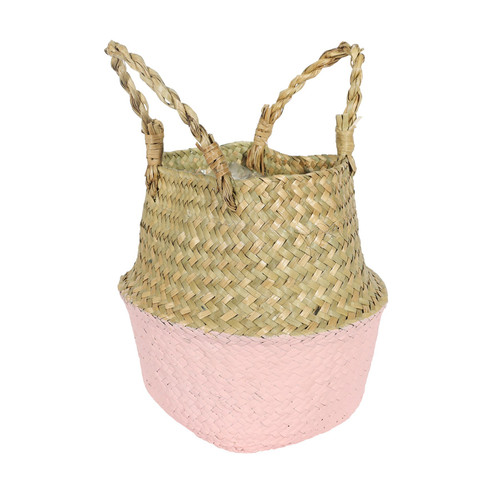 Pink & Natural Two Tone Basket (17cm) Pink & Natural Two Tone Basket (17cm)