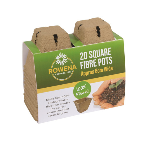Square Fibre Pots 6cm (Pack of 20) Square Fibre Pots 6cm (Pack of 20)