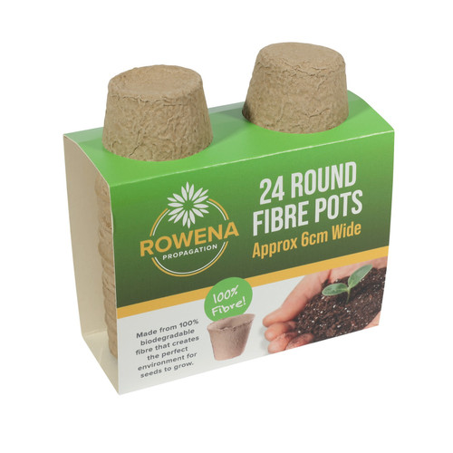 Round Fibre Pots 6cm (Pack of 24) Round Fibre Pots 6cm (Pack of 24)