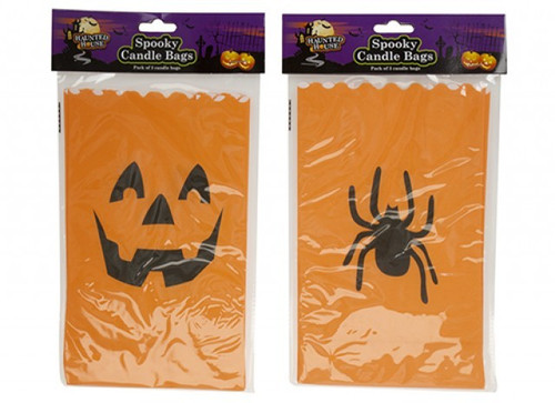 Halloween Pumpkin and Spider Candle Bags