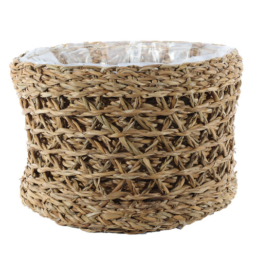 Round Natural Seagrass Basket (H17cm x D27cm) Round Natural Seagrass Basket (H17cm x D27cm)