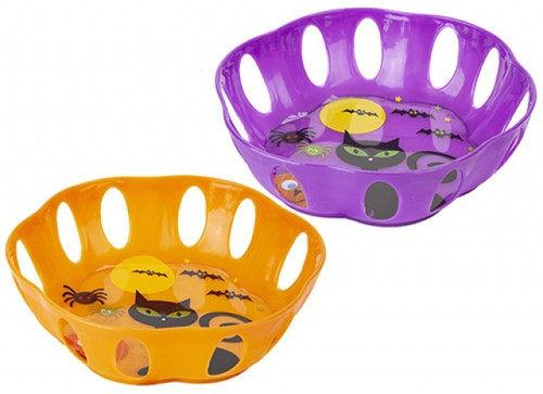 Halloween Plastic Party Dish (Assorted) Halloween Plastic Party Dish (Assorted)