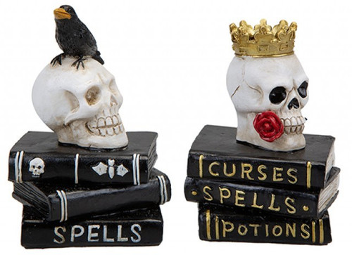 Skulls on Books Decoration (Assorted)