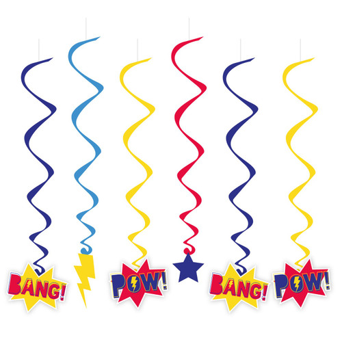 Superhero Swirl Decorations