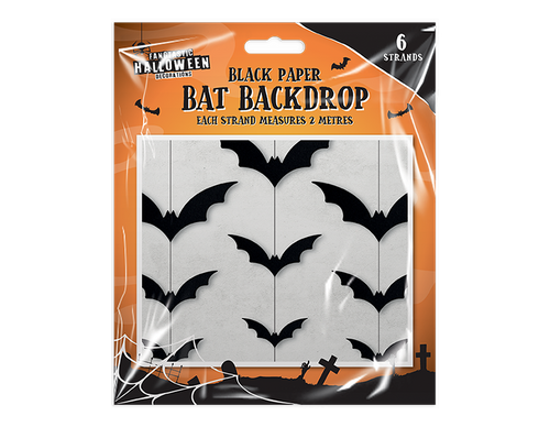 Black Paper Bat Backdrop (2m) Black Paper Bat Backdrop (2m)