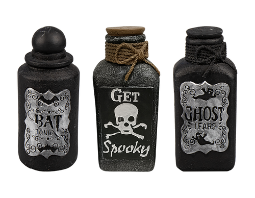 Halloween Cement Potion Bottle Decoration 15cm (Assorted) Halloween Cement Potion Bottle Decoration 15cm (Assorted)