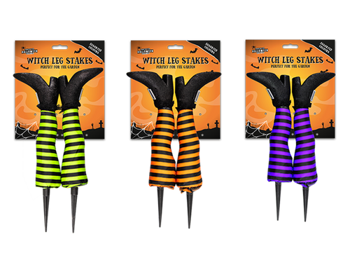 Halloween Witch Leg Stakes (Assorted) Halloween Witch Leg Stakes (Assorted)