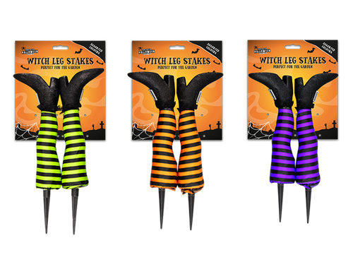 Halloween Witch Leg Stakes (Assorted) Halloween Witch Leg Stakes (Assorted)
