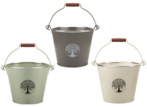 Tree Of Life Bucket Planter with Handle (Assorted) Tree Of Life Bucket Planter with Handle (Assorted)