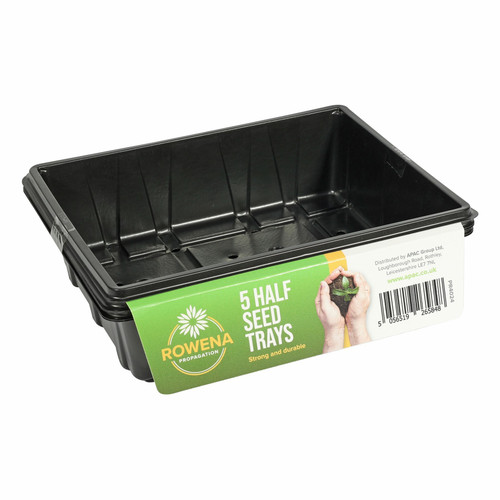 Pack of 5 Half Sized Black Seed Trays