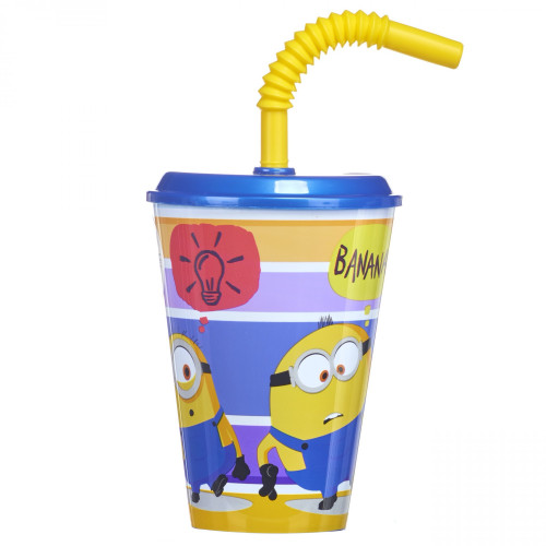 Minions 2 Sports Bottle With Straw Minions 2 Sports Bottle With Straw
