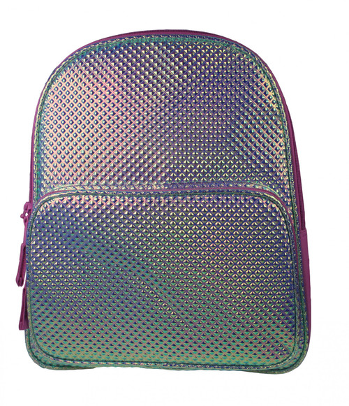 Iridescent Embossed Pocket Backpack