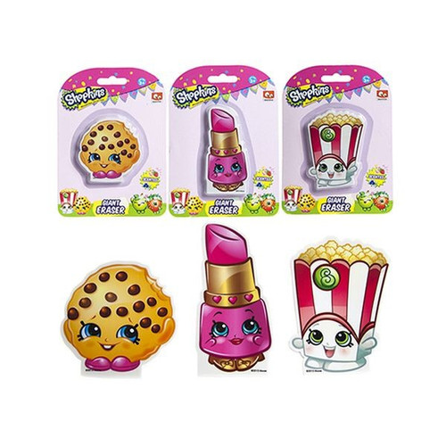 Shopkins Jumbo Eraser On       Blister Card                   (Assorted Designs)