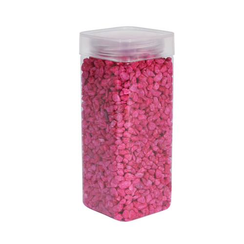 4-6mm Hot Pink Pebbles in Square Jar (900gr) 4-6mm Hot Pink Pebbles in Square Jar (900gr)