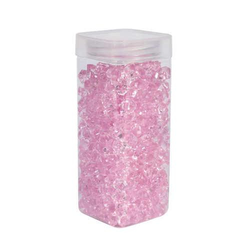 Small Light Pink Acrylic Stone in Square Jar (320gr) Small Light Pink Acrylic Stone in Square Jar (320gr)