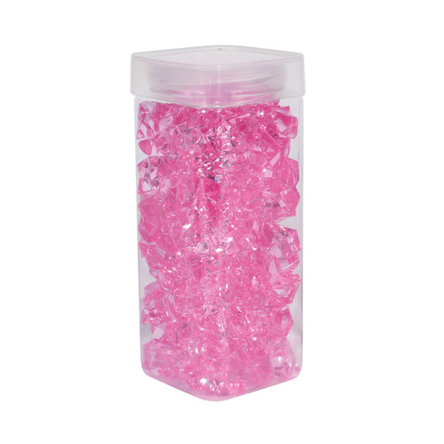 Large Pink Acrylic Stones in Square Jar (300gr) Large Pink Acrylic Stones in Square Jar (300gr)