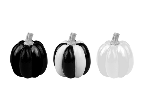 Assorted Halloween Monochrome Pumpkin Decoration (9cm) Assorted Halloween Monochrome Pumpkin Decoration (9cm)