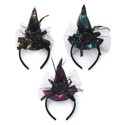 Halloween Witches Hat Headband (Assorted) Halloween Witches Hat Headband (Assorted)