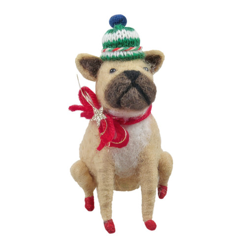 Felt Pug Hanging Decoration (11cm) Felt Pug Hanging Decoration (11cm)