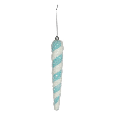 Turquoise and White Icicle Hanging Decoration (20cm) Turquoise and White Icicle Hanging Decoration (20cm)