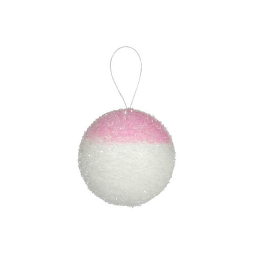 Pink Ombre Frosted Hanging Ball (10cm)