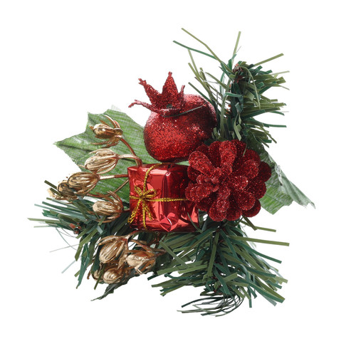 Gold Ribbon and Present Pick (14cm) Gold Ribbon and Present Pick (14cm)