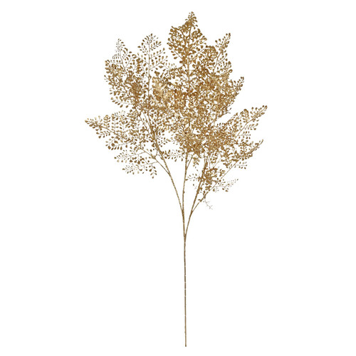 Gold Glitter Fine Leaf Stem Gold Glitter Fine Leaf Stem
