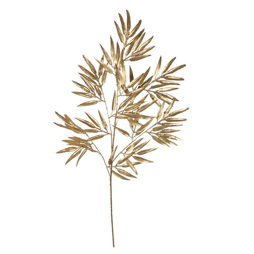 Gold Metallic Bamboo Leaf Stem (100cm) Gold Metallic Bamboo Leaf Stem (100cm)
