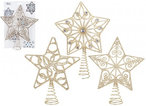 Champagne Luxury Glitter Tree Topper (Assorted) Champagne Luxury Glitter Tree Topper (Assorted)